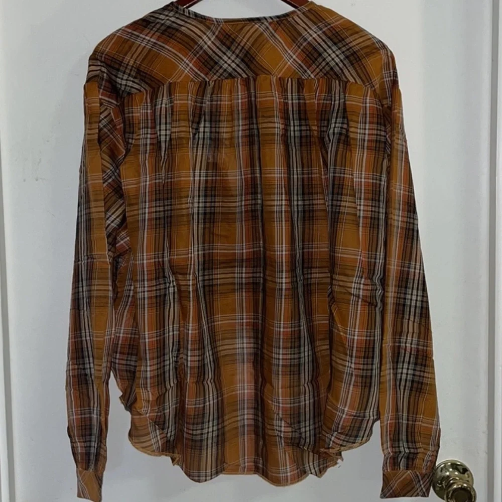 🧱 {PRICE FIRM} UO Kimchi Blue Ryder Embroidered Plaid Top - Picture 6 of 8